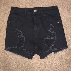 Ripped jeans shorts